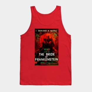 Classic Horror Movie Poster - The Bride of Frankenstein Tank Top